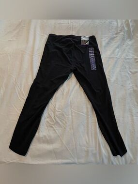 Women’s Members Mark High Waist Compression Leggings Black XXL Side Pockets NWT